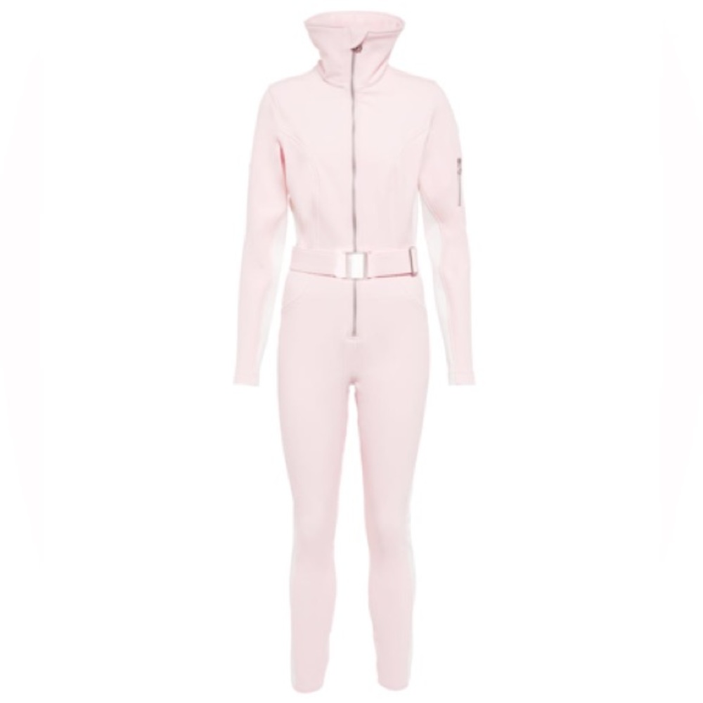 Light Pink Women's Long-Sleeve Jumpsuit with Belt